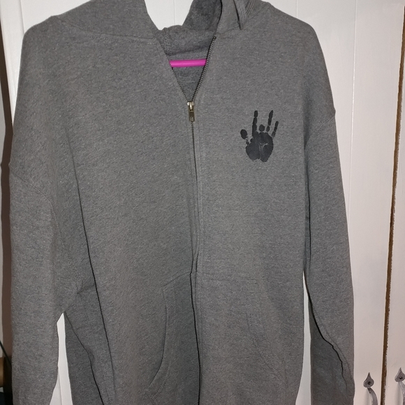 Jerry Garcia Grateful Dead Handprint Zip Hoodie Sweatshirt NWT - Picture 2 of 7